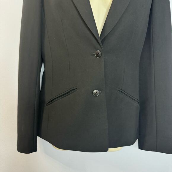 Alexander Wang Black Single Breasted Blazer Structure Wool Blend Women's 4 - Picture 2 of 10